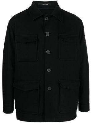Tagliatore button-fasten wool jacket - Black