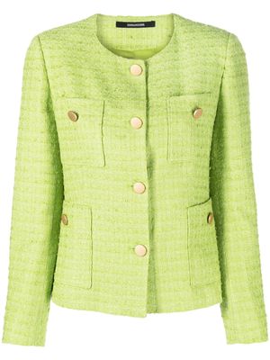 Tagliatore button-up tweed jacket - Green