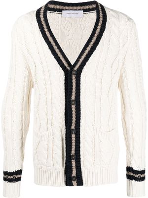 Tagliatore cable-knit cotton cardigan - Neutrals