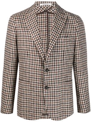 Tagliatore check-pattern long-sleeve blazer - Neutrals