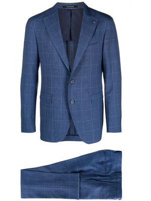 Tagliatore check-pattern single-breasted suit - Blue