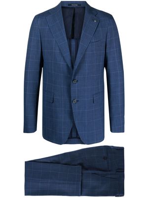 Tagliatore check-print two-piece suit - Blue