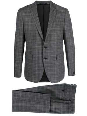 Tagliatore checked virgin wool suit - Grey