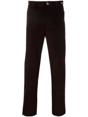Tagliatore corduroy straight-leg trousers - Brown