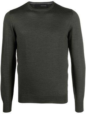 Tagliatore crew neck wool sweater - Green