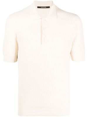 Tagliatore crochet-knit polo shirt - Neutrals