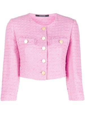 Tagliatore cropped tweed jacket - Pink