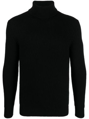 Tagliatore Dean ribbed-knit jumper - Black