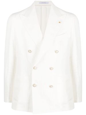 Tagliatore double-breasted button blazer - White