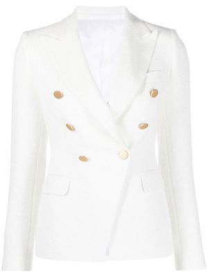 Tagliatore double-breasted button-up blazer - White