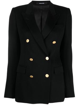 Tagliatore double-breasted buttoned blazer - Black