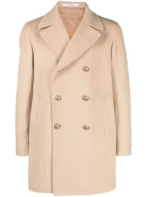 Tagliatore double-breasted felted coat - Neutrals