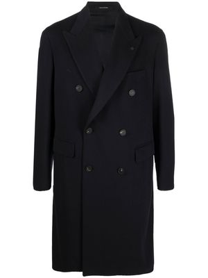 Tagliatore double-breasted long coat - Blue