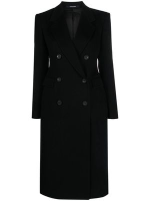 Tagliatore double-breasted notched coat - Black