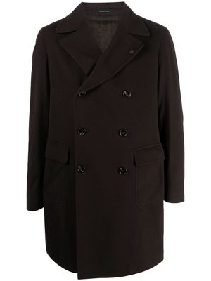 Tagliatore double-breasted notched coat - Brown