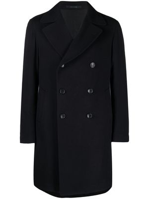 Tagliatore double-breasted notched-lapels coat - Blue
