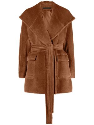 Tagliatore double-breasted shearling jacket - Brown