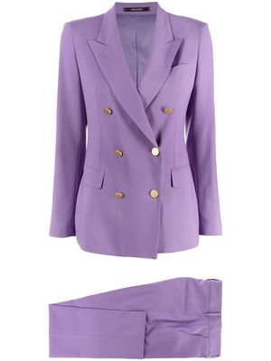 Tagliatore double-breasted tailored suit - Purple