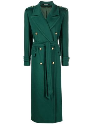 Tagliatore double-breasted trench coat - Green
