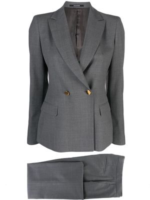 Tagliatore double-breasted twill suit - Grey