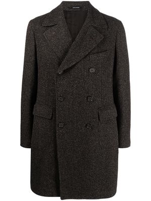 Tagliatore double-breasted wool-blend coat - Brown