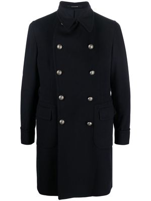 TAGLIATORE double-breasted wool-blend peacoat - Blue
