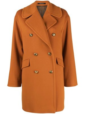 Tagliatore double-breasted wool coat - Orange