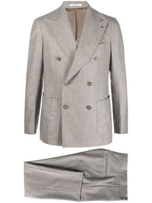Tagliatore double-breasted wool suit - Neutrals