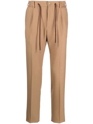 Tagliatore drawstring tailored trousers - Brown