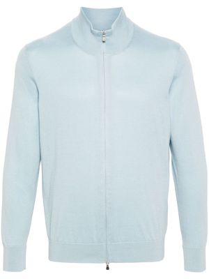 Tagliatore fine-knit cashmere cardigan - Blue