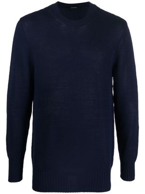 Tagliatore fine-knit cotton jumper - Blue