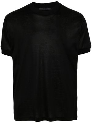 Tagliatore fine-knit mako cotton T-shirt - Black