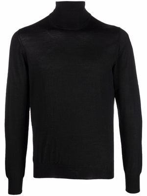 Tagliatore fine-knit roll-neck jumper - Black