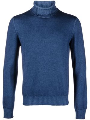 Tagliatore fine-knit roll-neck jumper - Blue