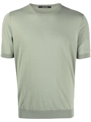 Tagliatore fine-knit short-sleeve T-shirt - Green