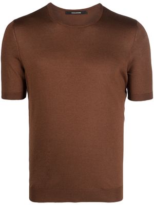 Tagliatore fine-knit silk T-Shirt - Black