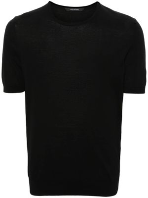 Tagliatore fine-knit T-shirt - Black