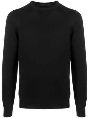 Tagliatore fine-knit virgin-wool jumper - Black
