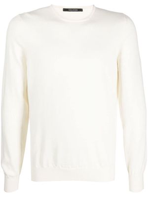 Tagliatore fine-knit wool jumper - White