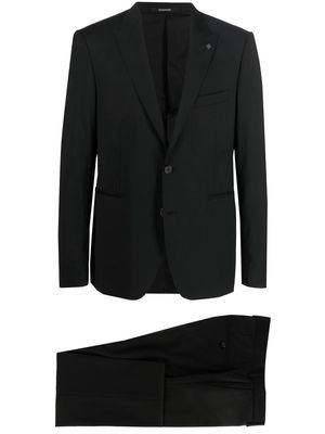 Tagliatore fitted single-breasted button suit - Black