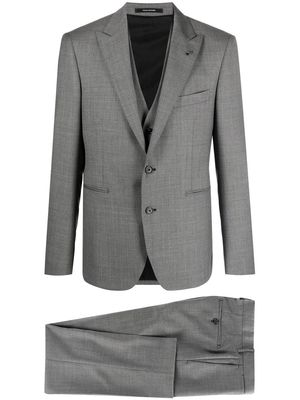 Tagliatore fitted single-breasted three-piece suit - Grey
