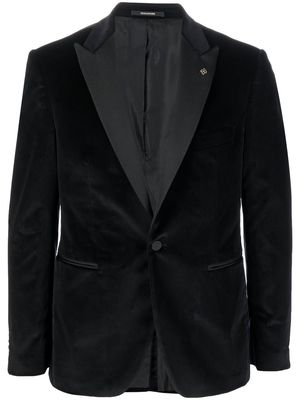 Tagliatore fitted single-breasted tuxedo blazer - Black