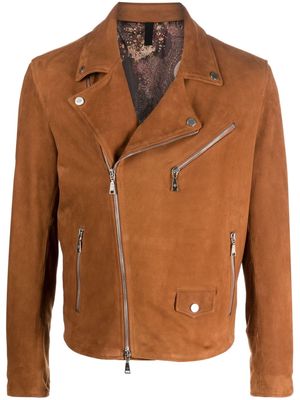 Tagliatore Franklin leather biker jacket - Brown