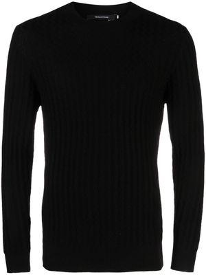 Tagliatore Gene zigzag-knit jumper - Black