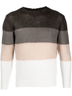 Tagliatore Graham colour-block knitted jumper - Brown