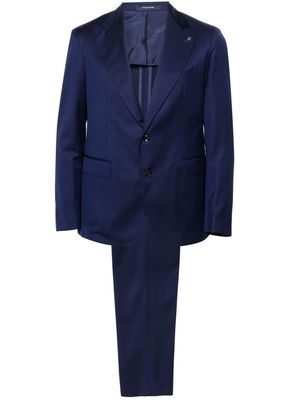 Tagliatore herringbone single-breasted suit - Blue