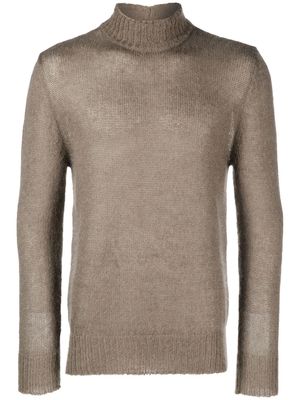 Tagliatore high-neck knit jumper - Neutrals