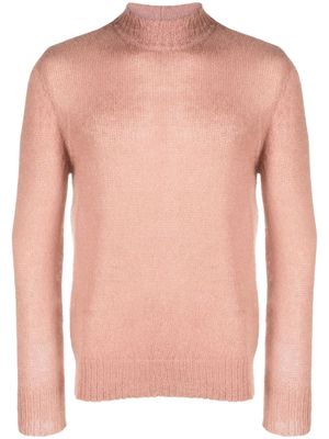 Tagliatore high-neck knit jumper - Pink