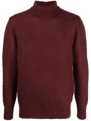 Tagliatore high-neck knitted jumper - Purple