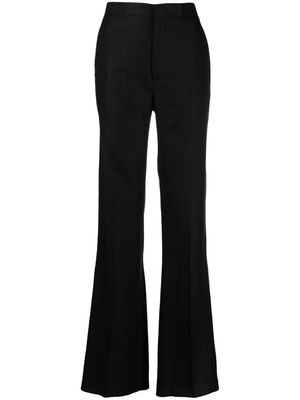 Tagliatore high-waisted flared trousers - Black